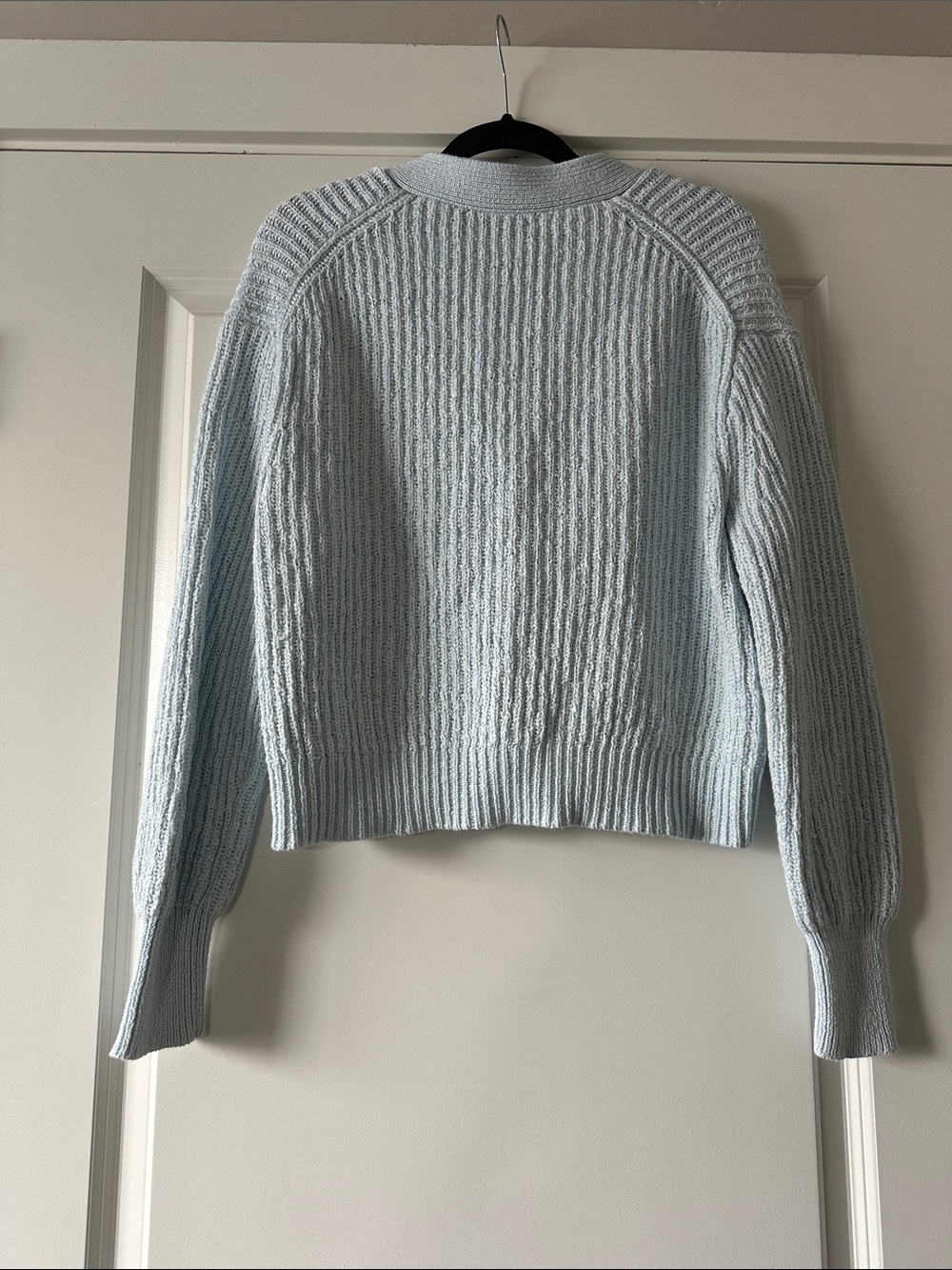 J.Crew Ribbed Button-Front Cardigan Light Blue - Picture 4 of 4
